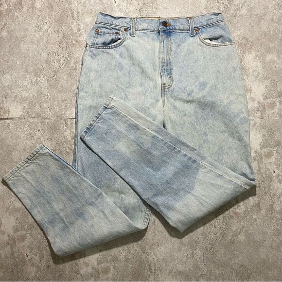 Vintage Levis 551 Thrashed Bleached Baggy Taper Mom Jean 32" Y2K - Picture 6 of 8